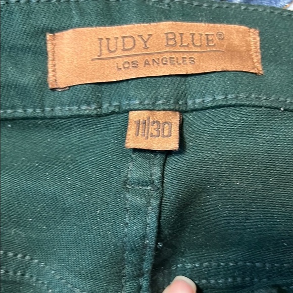Judy Blue Green Ankle Cropped Jeans - Picture 6 of 8